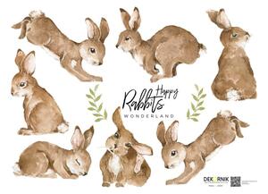 Happy Rabbits Wonderland 7 db-os falmatrica szett - Dekornik
