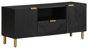 Fekete szerelt fa TV-szekrény 105 x 33 x 46 cm