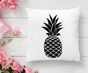 Black White Pineapple fekete-fehér pamutkeverék párnahuzat, 45 x 45 cm - Minimalist Cushion Covers