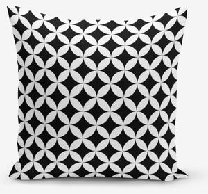 Black White Geometric pamutkeverék párnahuzat, 45 x 45 cm - Minimalist Cushion Covers