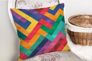 Colorful Geometric Desen pamutkeverék párnahuzat, 45 x 45 cm - Minimalist Cushion Covers