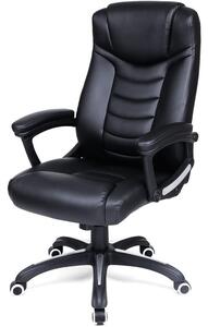 Állítható magasságú irodai szék, fekete