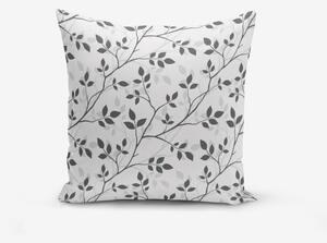 Grey Background Leaf pamutkeverék párnahuzat, 45 x 45 cm - Minimalist Cushion Covers