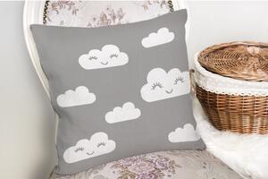 Grey Background Cloud pamutkeverék párnahuzat, 45 x 45 cm - Minimalist Cushion Covers