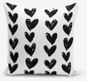 Black Heart pamutkeverék párnahuzat, 45 x 45 cm - Minimalist Cushion Covers