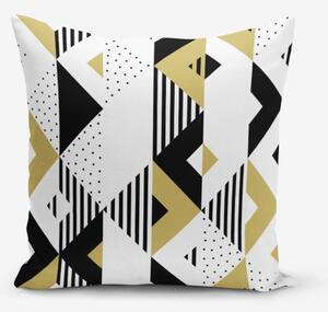 Mustard Color Geometric Sekiller pamutkeverék párnahuzat, 45 x 45 cm - Minimalist Cushion Covers