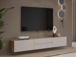 TV-állvány Alsono 102, Laminált forgácslap, 36x200x34cm, Kasmír, Tölgy