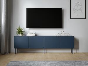 TV-állvány Fentore 101, Közepes sűrűségű farostlemez, Laminált forgácslap, 61x200x40cm, Indigó