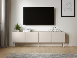 TV-állvány Fentore 101, Közepes sűrűségű farostlemez, Laminált forgácslap, 61x200x40cm, Kasmír