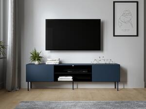 TV-állvány Fentore 102, Közepes sűrűségű farostlemez, Laminált forgácslap, 58x200x40cm, Indigó