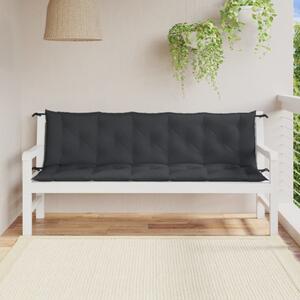 VidaXL 2 db melange antracitszürke szövet kerti padpárna 180x50x7 cm