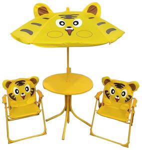 Szett LEQ MELISENDA Tigrisek, tigris, napernyő 105 cm, asztal 50 cm, 2 szék, gyermek