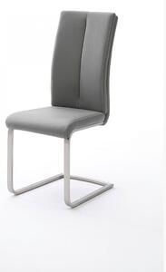 PAULO2 INOX műbőr szánkótalpas szék szürke