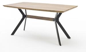 ELIOT Vad Antik Tölgy színű Étkezőasztal fekete fém lábakkal 160x90cm
