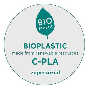 Bioplasztik 4 db-os pohár szett, zöld, 400 ml