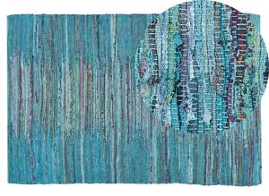Kék pamutszőnyeg 140 x 200 cm MERSIN