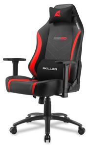 Sharkoon Gamer szék - Skiller SGS20 Black/Red (állítható magasság; állítható kartámasz; szövet; acél talp; 120kg-ig)