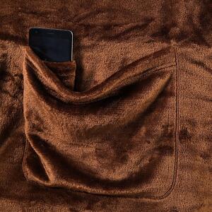Lazy barna mikroszálas takaró, 180 x 150 cm - DecoKing
