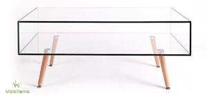 Melisa Üveg Dohányzóasztal - Edzett Üveg. Méret: 110 × 55 × 45 Cm