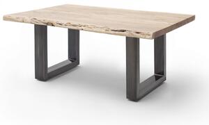 CARTAGENA dohányzó asztal akácfa 110x70cm - U alakú antikolt lábbal - Natúr