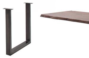 CARTAGENA dohányzó asztal akácfa 110x70cm - U alakú antikolt lábbal - Dió