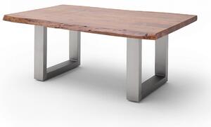 CARTAGENA dohányzó asztal akácfa 110x70cm - U alakú szálcsiszolt lábbal - Dió
