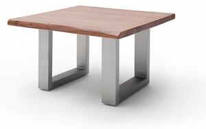 CARTAGENA dohányzó asztal akácfa 75x75cm - U alakú szálcsiszolt lábbal - Dió