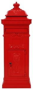 VidaXL piros, vintage, rozsdamentes alumínium álló postaláda