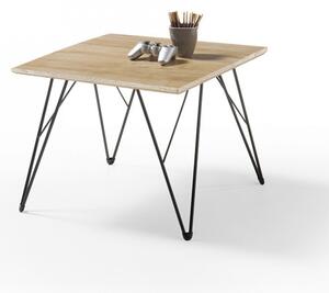 CASABLANCA dohányzó asztal olajozott csomós tölgyfa - 60x60cm