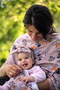 Babafotózás csomag baba blanket fejpánt egyedi neves tábla hónapos készlet Bézs vázás