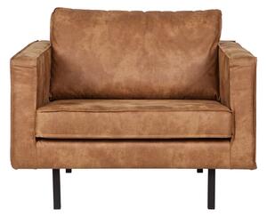 Rodeo barna fotel újrahasznosított bőrből - BePureHome