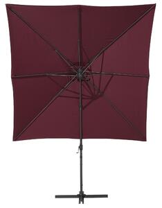 Függő bordó napernyő ⌀ 250 cm MONZA