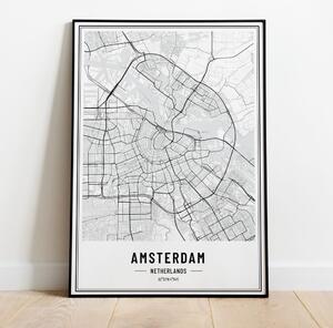 Poszter Amszterdam térkép 5 méretben