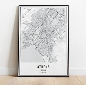 Poszter Athén térkép 5 méretben