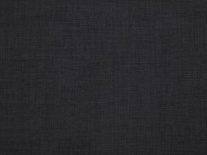 Fekete Szövet Cserélhető Ágykeret Huzat 160 x 200 cm FITOU