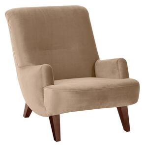 Brandford Suede bézs színű fotel barna lábakkal - Max Winzer