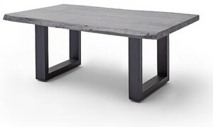 CARTAGENA dohányzó asztal akácfa 110x70cm - U alakú antikolt lábbal - Szürke