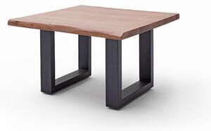 CARTAGENA dohányzó asztal akácfa 75x75cm - U alakú antracit szürke lábbal - Dió
