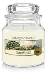 Twinkling Lights, Yankee Candle illatgyertya, kicsi üveg (vanília, mandula)