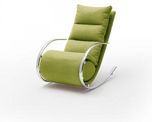 YORK Zöld relax fotel - hintaszék lábtartóval