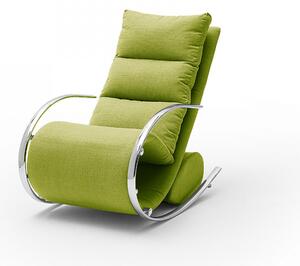 YORK Zöld relax fotel - hintaszék lábtartóval
