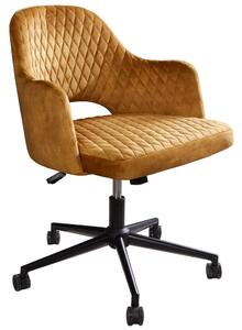 Design irodai szék Laney mustársárga bársony