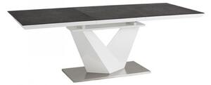 Alaras II bővíthető asztal fekete-fehér 120-180cm