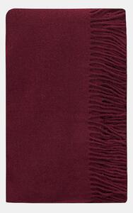 Merino luxus pléd, bordó borszín 140x200 cm