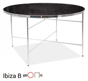 Ibiza B dohányzóasztal 80cm Márvány - Króm