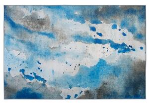 Vidám Kék Szürke Festék Mintás Szőnyeg 160 x 230 cm BOZAT