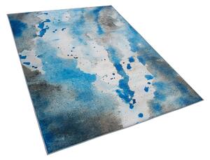 Vidám Kék Szürke Festék Mintás Szőnyeg 160 x 230 cm BOZAT