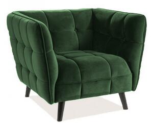 Castello 1 Velvet fotel zöld