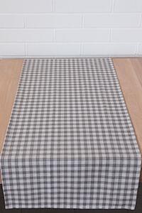 Home Design asztali futó, kockás mintás, bézs 45x150 cm