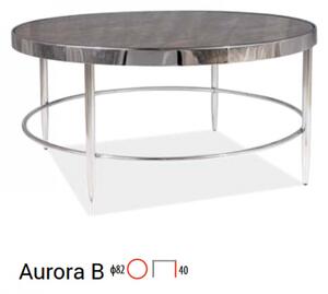 Aurora B dohányzóasztal 82cm Márvány - Króm